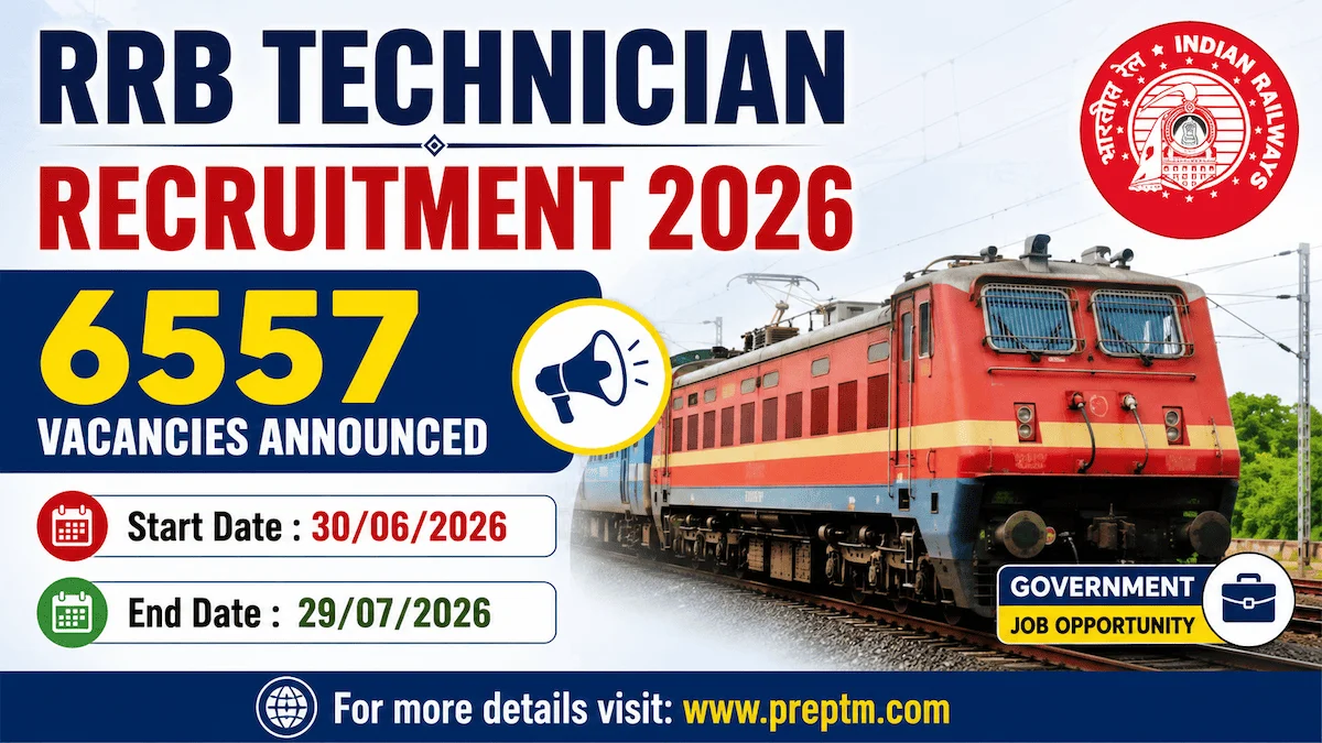 RRB Technician Recruitment 2026: 6557 Vacancies Announced